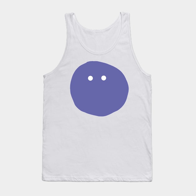 Very Peri Periwinkle Blue Minimal Mysterious Face Color of the Year 2022 Tank Top by ellenhenryart